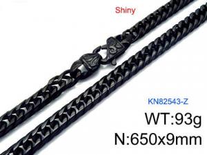 Stainless Steel Black-plating Necklace - KN82543-Z