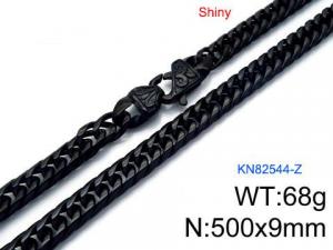 Stainless Steel Black-plating Necklace - KN82544-Z