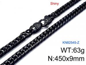 Stainless Steel Black-plating Necklace - KN82545-Z