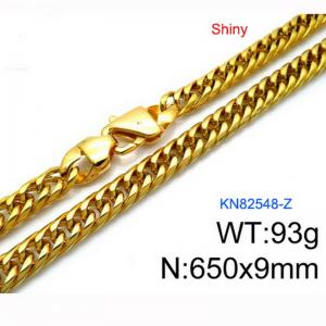 SS Gold-Plating Necklace - KN82548-Z
