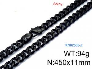 Stainless Steel Black-plating Necklace - KN82565-Z