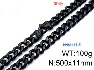 Stainless Steel Black-plating Necklace - KN82574-Z