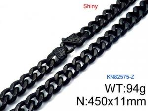 Stainless Steel Black-plating Necklace - KN82575-Z
