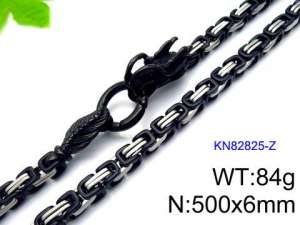 Stainless Steel Black-plating Necklace - KN82825-Z