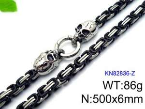 Stainless Steel Black-plating Necklace - KN82836-Z