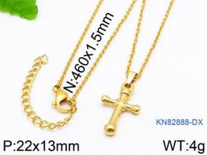 SS Gold-Plating Necklace - KN82888-DX