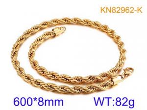 SS Gold-Plating Necklace - KN82962-K