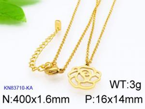 SS Gold-Plating Necklace - KN83710-KA