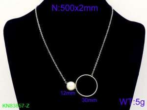 Stainless Steel Necklace - KN83857-Z