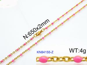 Staineless Steel Small Gold-plating Chain - KN84155-Z