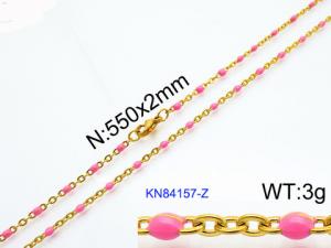 Staineless Steel Small Gold-plating Chain - KN84157-Z