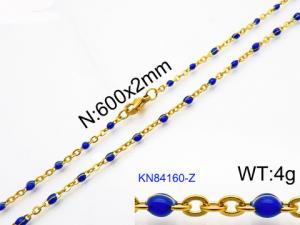 Staineless Steel Small Gold-plating Chain - KN84160-Z