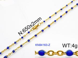 Staineless Steel Small Gold-plating Chain - KN84163-Z