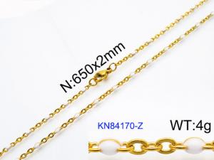 Staineless Steel Small Gold-plating Chain - KN84170-Z