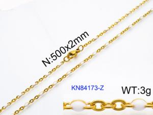Staineless Steel Small Gold-plating Chain - KN84173-Z