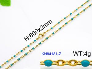 Staineless Steel Small Gold-plating Chain - KN84181-Z