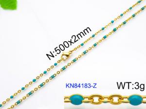 Staineless Steel Small Gold-plating Chain - KN84183-Z