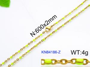 Staineless Steel Small Gold-plating Chain - KN84186-Z