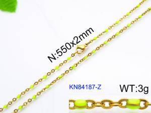 Staineless Steel Small Gold-plating Chain - KN84187-Z