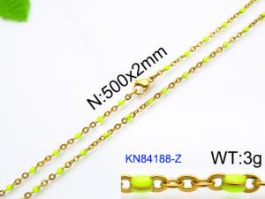 Staineless Steel Small Gold-plating Chain - KN84188-Z