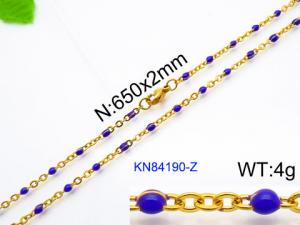 Staineless Steel Small Gold-plating Chain - KN84190-Z