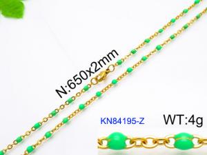 Staineless Steel Small Gold-plating Chain - KN84195-Z