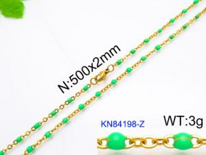 Staineless Steel Small Gold-plating Chain - KN84198-Z