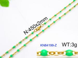 Staineless Steel Small Gold-plating Chain - KN84199-Z