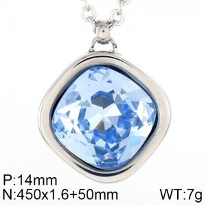 Stainless Steel Stone Necklace - KN84645-GC