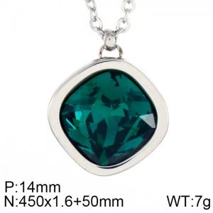 Stainless Steel Stone Necklace - KN84651-GC