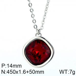 Stainless Steel Stone Necklace - KN84652-GC