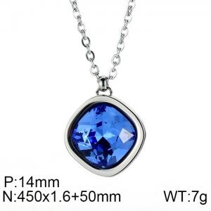 Stainless Steel Stone Necklace - KN84654-GC