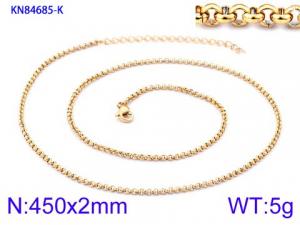 Staineless Steel Small Gold-plating Chain - KN84685-K