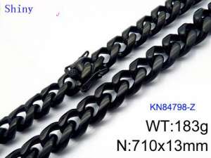 Stainless Steel Black-plating Necklace - KN84798-Z