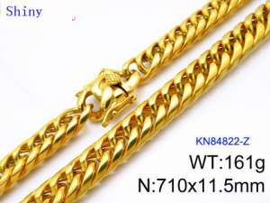 SS Gold-Plating Necklace - KN84822-Z