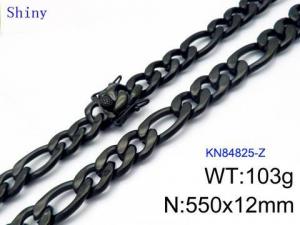 Stainless Steel Black-plating Necklace - KN84825-Z