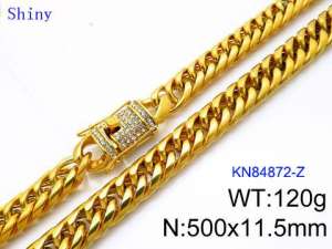 SS Gold-Plating Necklace - KN84872-Z