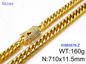 SS Gold-Plating Necklace - KN84876-Z