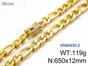 SS Gold-Plating Necklace - KN84935-Z