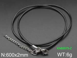 Stainless Steel Clasp with Fabric Cord - KN85575-Z