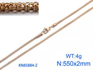 Fashion Simple Three Heart Pendants Adjustable Chain Women's Stainless Steel Necklaces - KN85884-Z