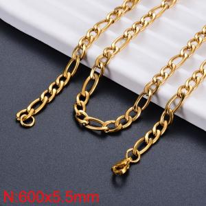 SS Gold-Plating Necklace - KN86281-Z