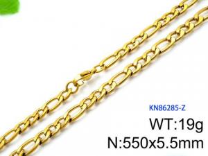 SS Gold-Plating Necklace - KN86285-Z