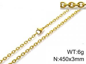 Staineless Steel Small Gold-plating Chain - KN87018-Z