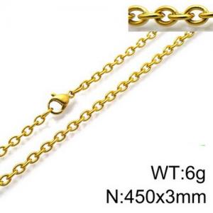 Staineless Steel Small Gold-plating Chain - KN87018-Z