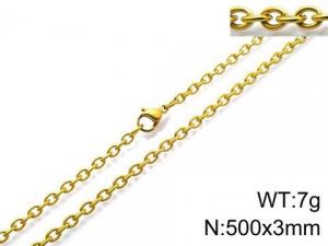 Staineless Steel Small Gold-plating Chain - KN87019-Z