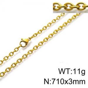 Staineless Steel Small Gold-plating Chain - KN87023-Z