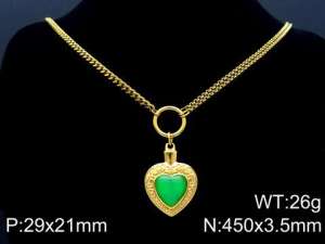 Stainless Steel Stone Necklace - KN87157-Z