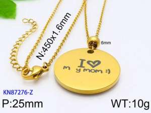 SS Gold-Plating Necklace - KN87276-Z