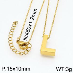 SS Gold-Plating Necklace - KN87936-K
